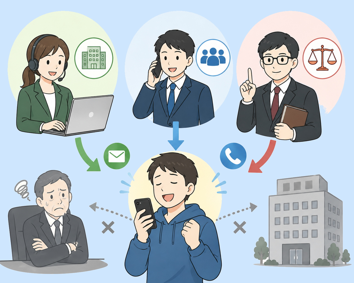 退職代行の種類と違い